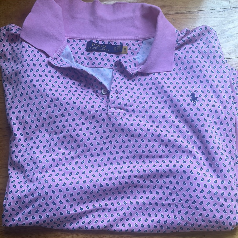 Polo by Ralph Lauren Pink Patterned Men's Shirt